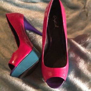 Qupid platform heel shoes